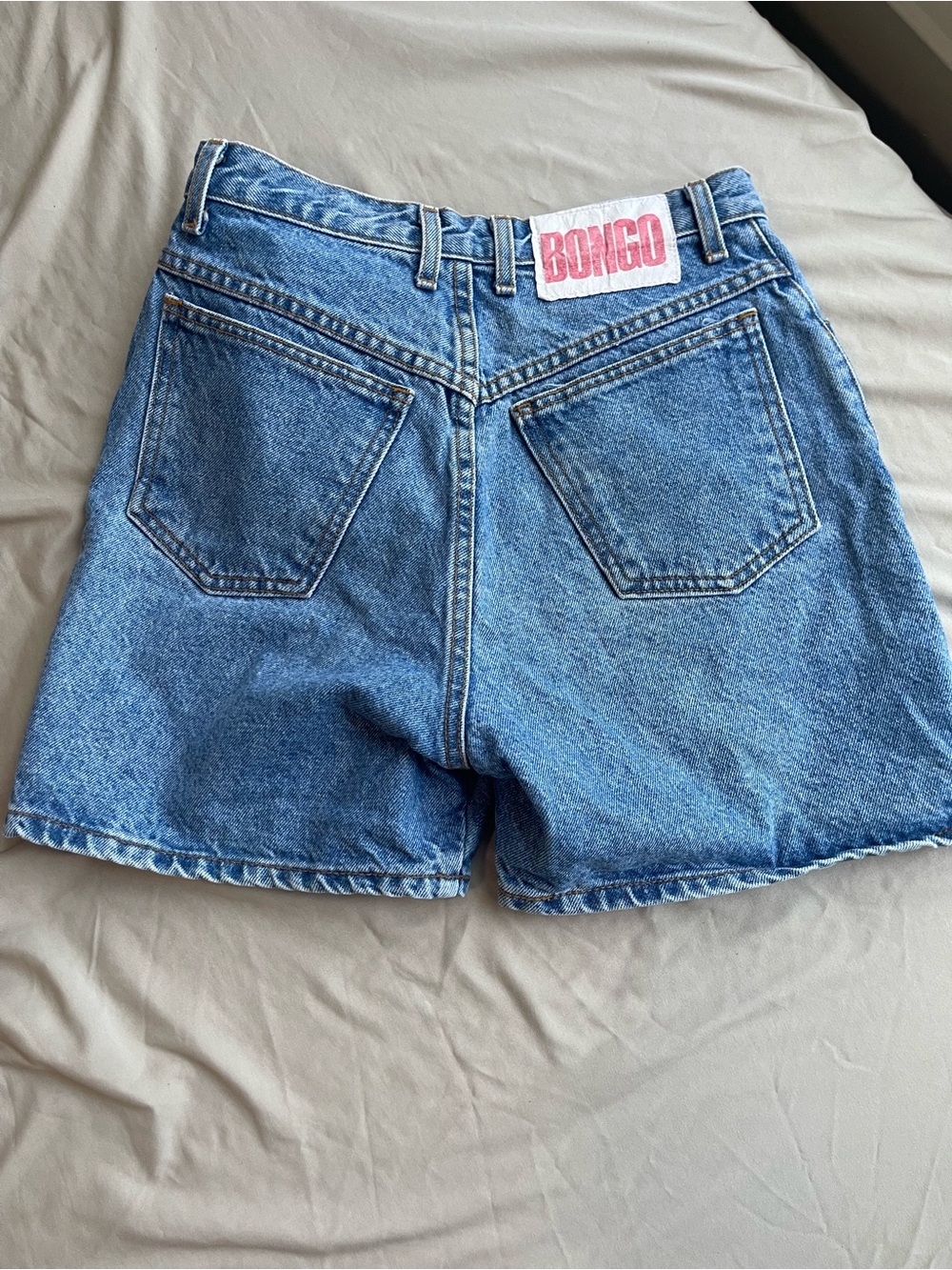 100% Cotton BONGO Vintage Blue High-Rise Denim Shorts